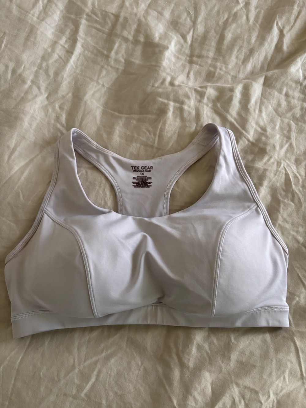 Tek Gear 1x White Sports Bra